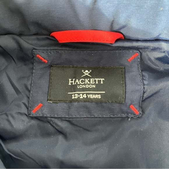 Boys Hackett London Coat/jacket Windbreaker Sz 13/14 Navy Blue *L28 - Picture 4 of 5